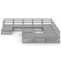 vidaXL Juego de muebles de jardín 12 piezas madera maciza de pino vidaXL Juego de muebles de jardín 12 piezas madera maciza de pino