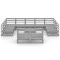 vidaXL Juego de muebles de jardín 12 piezas madera maciza de pino vidaXL Juego de muebles de jardín 12 piezas madera maciza de pino