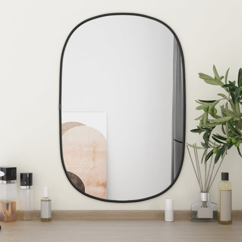 vidaXL Espejo de pared negro 60x40 cm vidaXL Espejo de pared negro 60x40 cm