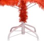 vidaXL Árbol de Navidad preiluminado con luces y bolas rojo 180 cm