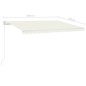 vidaXL Toldo retráctil manual crema 450x300 cm vidaXL Toldo retráctil manual crema 450x300 cm
