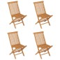 vidaXL Conjunto de comedor de jardín 5 piezas madera maciza de teca vidaXL Conjunto de comedor de jardín 5 piezas madera maciza de teca
