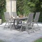 vidaXL Juego de comedor de jardín 5 piezas madera maciza de acacia vidaXL Juego de comedor de jardín 5 piezas madera maciza de acacia