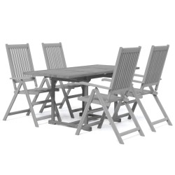 vidaXL Juego de comedor de jardín 5 piezas madera maciza de acacia