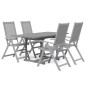 vidaXL Juego de comedor de jardín 5 piezas madera maciza de acacia vidaXL Juego de comedor de jardín 5 piezas madera maciza de acacia