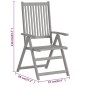 vidaXL Juego de comedor de jardín 5 piezas madera maciza de acacia vidaXL Juego de comedor de jardín 5 piezas madera maciza de acacia