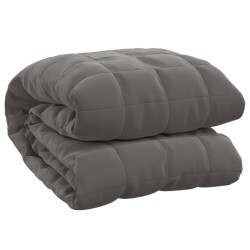 vidaXL Manta con peso tela gris 200x220 cm 9 kg