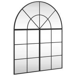 vidaXL Espejo de pared arco de hierro negro 80x100 cm
