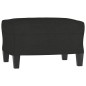 vidaXL Juego de sofás con cojines 3 piezas tela negro vidaXL Juego de sofás con cojines 3 piezas tela negro