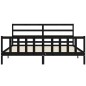 vidaXL Estructura de cama con cabecero madera maciza negro 200x200 cm