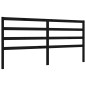 vidaXL Estructura de cama con cabecero madera maciza negro 200x200 cm