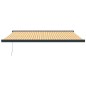 vidaXL Toldo retráctil aluminio y tela amarillo y blanco 4x3 m vidaXL Toldo retráctil aluminio y tela amarillo y blanco 4x3 m