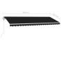 vidaXL Toldo de pie automático gris antracita 500x350 cm vidaXL Toldo de pie automático gris antracita 500x350 cm