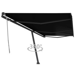 vidaXL Toldo de pie retráctil manual gris antracita 600x300 cm