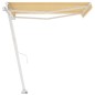 vidaXL Toldo de pie manual retráctil amarillo y blanco 350x250 cm vidaXL Toldo de pie manual retráctil amarillo y blanco 350x250 cm