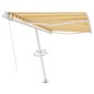 vidaXL Toldo de pie manual retráctil amarillo y blanco 350x250 cm vidaXL Toldo de pie manual retráctil amarillo y blanco 350x250 cm