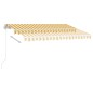 vidaXL Toldo de pie manual retráctil amarillo y blanco 350x250 cm vidaXL Toldo de pie manual retráctil amarillo y blanco 350x250 cm