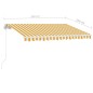 vidaXL Toldo de pie manual retráctil amarillo y blanco 350x250 cm vidaXL Toldo de pie manual retráctil amarillo y blanco 350x250 cm