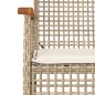 vidaXL Set comedor de jardín 5 pzas con cojines ratán sintético beige vidaXL Set comedor de jardín 5 pzas con cojines ratán sintético beige
