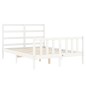 vidaXL Estructura de cama con cabecero madera maciza blanco 140x200 cm vidaXL Estructura de cama con cabecero madera maciza blanco 140x200 cm