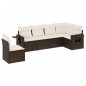 vidaXL Set sofás de jardín 6 piezas y cojines ratán sintético marrón vidaXL Set sofás de jardín 6 piezas y cojines ratán sintético marrón