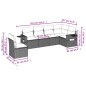 vidaXL Set sofás de jardín 6 piezas y cojines ratán sintético marrón vidaXL Set sofás de jardín 6 piezas y cojines ratán sintético marrón