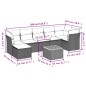 vidaXL Set de sofás de jardín 8 piezas y cojines ratán sintético negro vidaXL Set de sofás de jardín 8 piezas y cojines ratán sintético negro