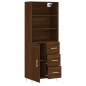 vidaXL Aparador alto madera contrachapada marrón roble 69,5x34x180 cm vidaXL Aparador alto madera contrachapada marrón roble 69,5x34x180 cm