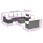 vidaXL Set de sofás de jardín 10 pzas cojines ratán sintético negro vidaXL Set de sofás de jardín 10 pzas cojines ratán sintético negro