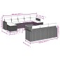 vidaXL Set de sofás de jardín 11 pzas y cojines ratán sintético negro vidaXL Set de sofás de jardín 11 pzas y cojines ratán sintético negro