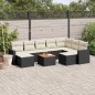 vidaXL Set de sofás de jardín 10 pzas cojines ratán sintético negro vidaXL Set de sofás de jardín 10 pzas cojines ratán sintético negro