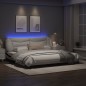 vidaXL Estructura cama con LED cuero sintético blanco negro 200x200 cm vidaXL Estructura cama con LED cuero sintético blanco negro 200x200 cm