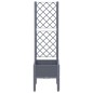 vidaXL Jardinera con enrejado PP gris 40x40x142 cm vidaXL Jardinera con enrejado PP gris 40x40x142 cm