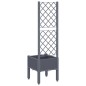 vidaXL Jardinera con enrejado PP gris 40x40x142 cm vidaXL Jardinera con enrejado PP gris 40x40x142 cm