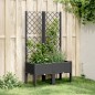 vidaXL Jardinera con enrejado PP negro 80x40x142 cm vidaXL Jardinera con enrejado PP negro 80x40x142 cm