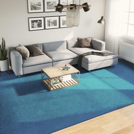 vidaXL Alfombra de pelo corto OVIEDO turquesa 300x400 cm