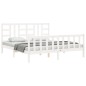 vidaXL Estructura de cama con cabecero madera maciza blanco 180x200 cm vidaXL Estructura de cama con cabecero madera maciza blanco 180x200 cm