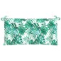 vidaXL Cojín para banco jardín tela Oxford estampado hojas 110x50x7 cm vidaXL Cojín para banco jardín tela Oxford estampado hojas 110x50x7 cm