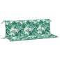 vidaXL Cojines banco jardín 2 uds tela estampado de hojas 150x50x7 cm vidaXL Cojines banco jardín 2 uds tela estampado de hojas 150x50x7 cm
