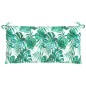 vidaXL Cojines banco jardín 2 uds tela estampado de hojas 100x50x7 cm