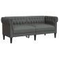 vidaXL Sofá Chesterfield de 2 plazas tela gris oscuro vidaXL Sofá Chesterfield de 2 plazas tela gris oscuro