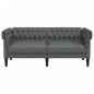 vidaXL Sofá Chesterfield de 2 plazas tela gris oscuro vidaXL Sofá Chesterfield de 2 plazas tela gris oscuro