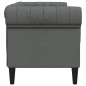 vidaXL Sofá Chesterfield de 2 plazas tela gris oscuro vidaXL Sofá Chesterfield de 2 plazas tela gris oscuro