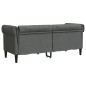 vidaXL Sofá Chesterfield de 2 plazas tela gris oscuro vidaXL Sofá Chesterfield de 2 plazas tela gris oscuro