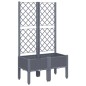 vidaXL Jardinera con enrejado PP gris 80x40x142 cm vidaXL Jardinera con enrejado PP gris 80x40x142 cm