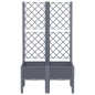 vidaXL Jardinera con enrejado PP gris 80x40x142 cm vidaXL Jardinera con enrejado PP gris 80x40x142 cm