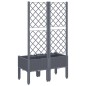 vidaXL Jardinera con enrejado PP gris 80x40x142 cm vidaXL Jardinera con enrejado PP gris 80x40x142 cm