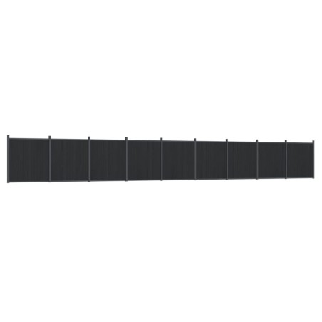 vidaXL Panel de valla WPC gris 1564x186 cm