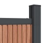 vidaXL Panel de valla WPC marrón 1737x186 cm vidaXL Panel de valla WPC marrón 1737x186 cm