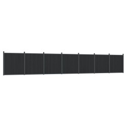 vidaXL Panel de valla WPC gris 1218x186 cm